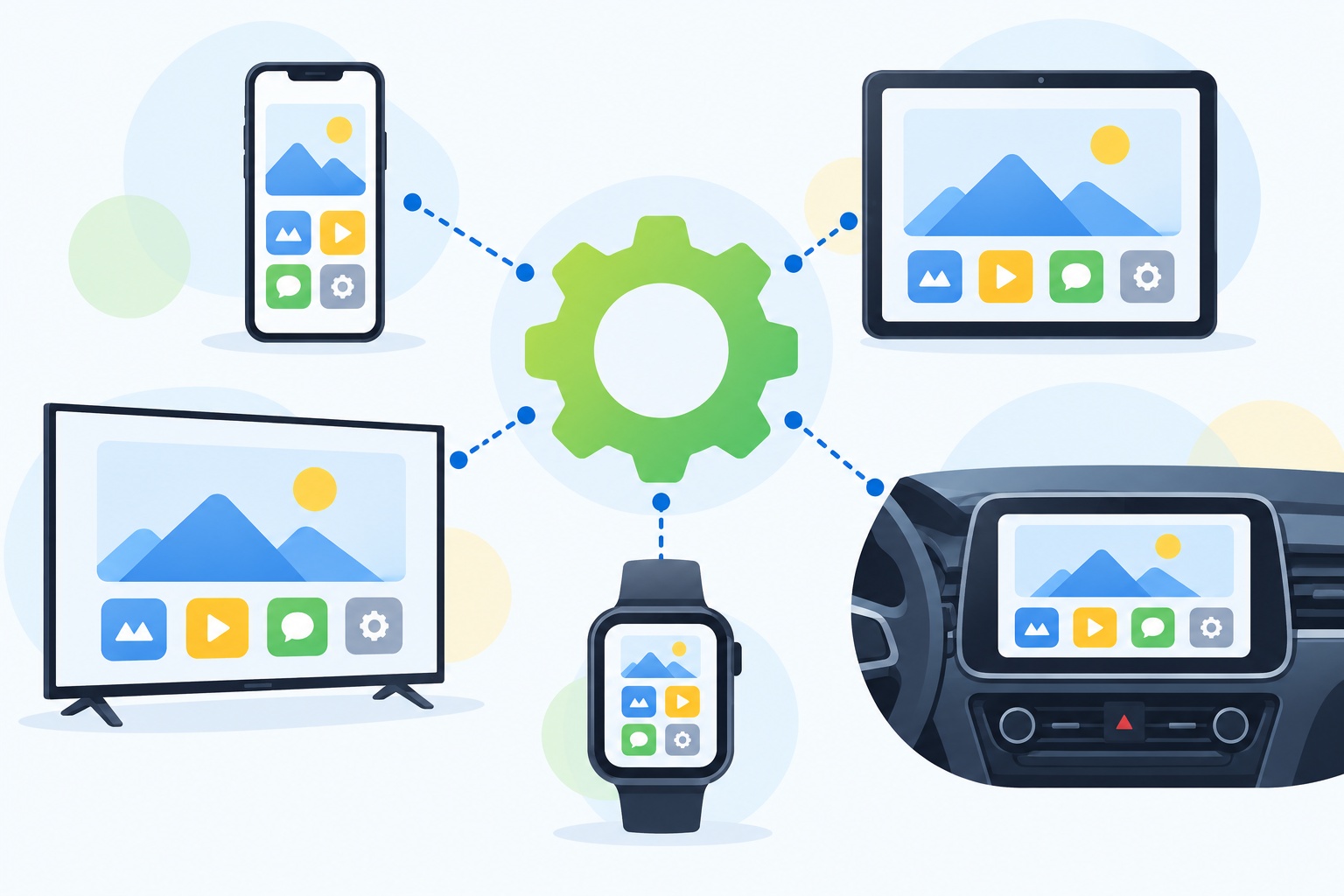 Android fonctionne sur smartphone, tablette, téléviseur, montre et voiture