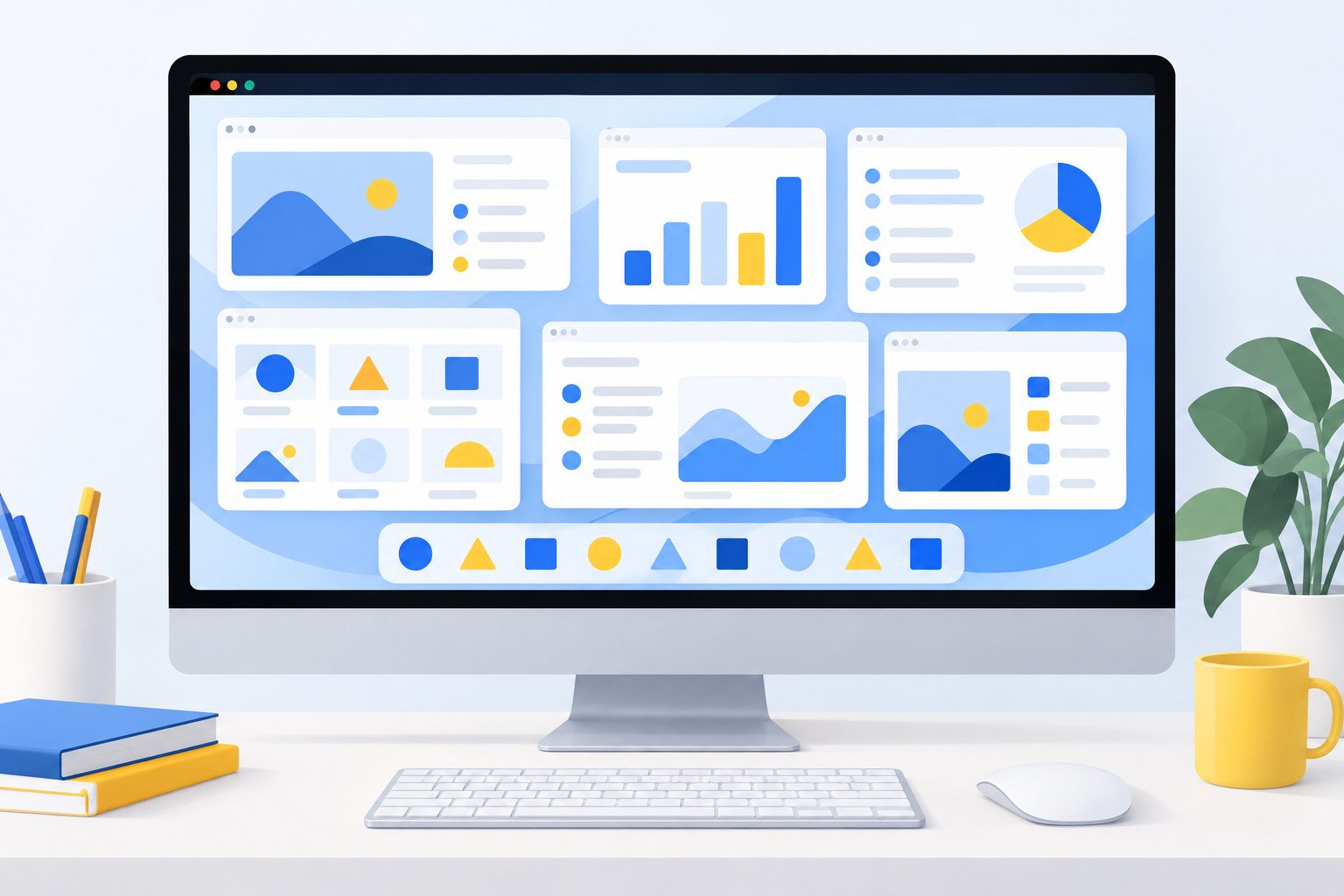 Écran d'ordinateur avec un bureau de style GNOME : barre du haut et vue des activités