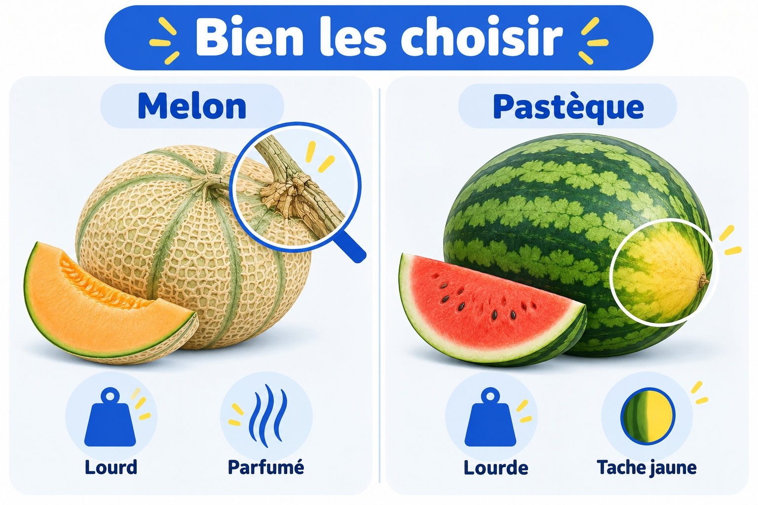 Conseils pour bien choisir un melon et une pastèque