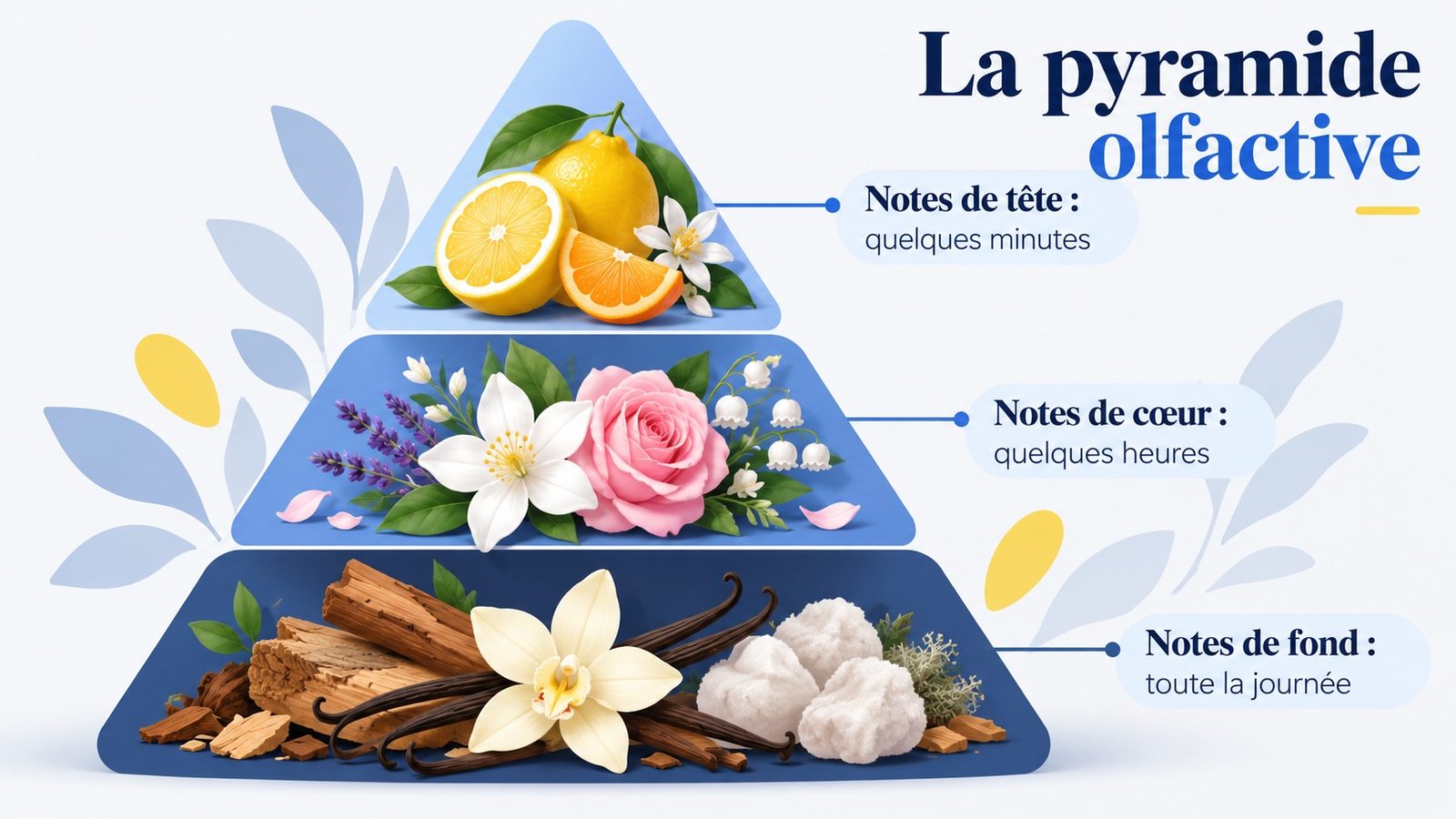 La pyramide olfactive : notes de tête, notes de cœur et notes de fond